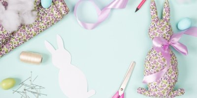 Výroba dekoračního látkového zajíčka