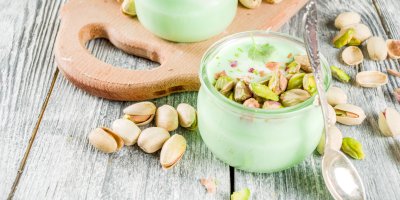 Pistáciový dezert ve skleničce