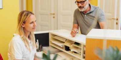 Pacient na recepci u lékaře