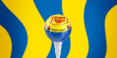 Lízátko s příchutí masových kuliček