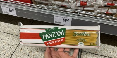 Špagety v supermarketu