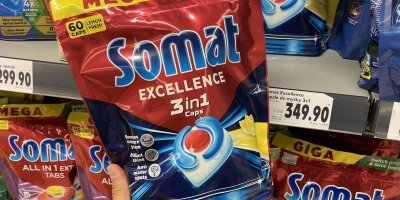 Mycí kapsle v supermarketu