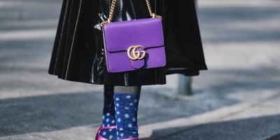 Fialová kabelka Gucci