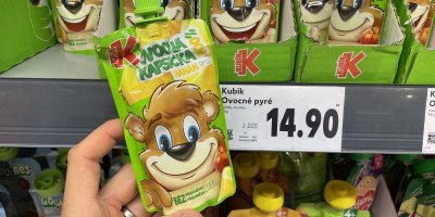 Ovocné kapsičky v supermarketu