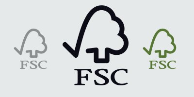 Tři barevnostní varianty loga FSC