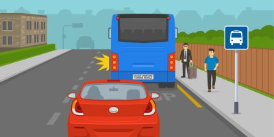 Ilustrace auta a autobusu