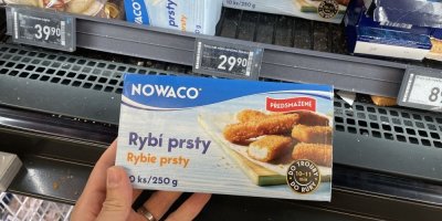Balené rybí prsty v supermarketu