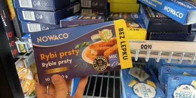 Balené rybí prsty v supermarketu