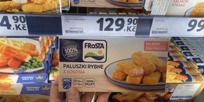 Balené rybí prsty v supermarketu