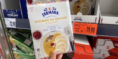 Hotová svíčková na smetaně v Kauflandu