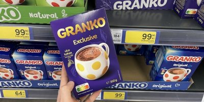 Instantní kakaový nápoj v supermarketu