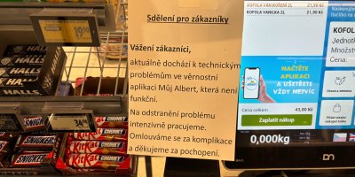 Sdělení pro zákazníky o nefunkčnosti aplikace Můj Albert 