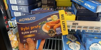 Balené rybí prsty v supermarketu