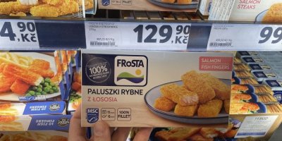 Balené rybí prsty v supermarketu