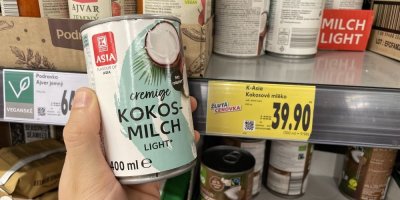 Kokosové mléko v supermarketu