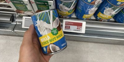 Kokosové mléko v supermarketu