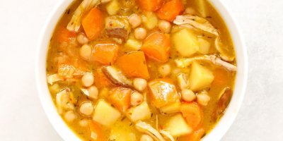 Skromná kuchyně: Jednoduchý a úsporný kastrůlek s kuřetem a cizrnou spolehlivě zasytí