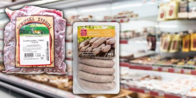 Balení rizikových potravin – grilovacích klobásek a masa z divočáka