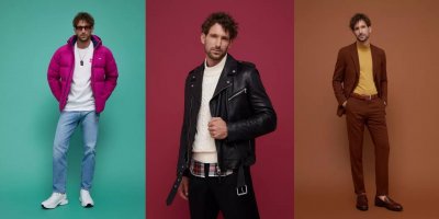 Muž v různých bundách 