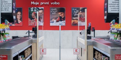 Pokladny a turnikety v prodejně Kaufland