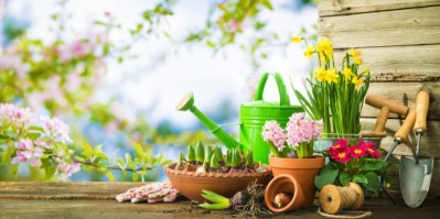 Zahradní potřeby a květiny