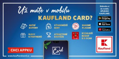 Grafika k výhodám aplikace Kaufland Card