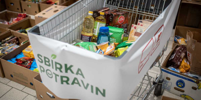 Sbírka potravin probíhající v řetězci Kaufland