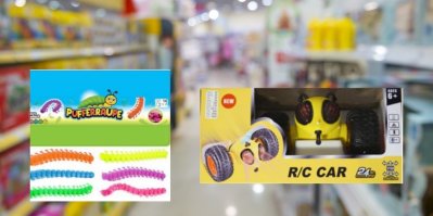 Obrázky hraček, stažených z prodeje