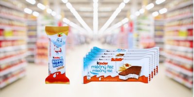 Kinder Happy Hippo a Kinder mléčný řez