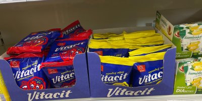 Vitacit v regálu supermarketu