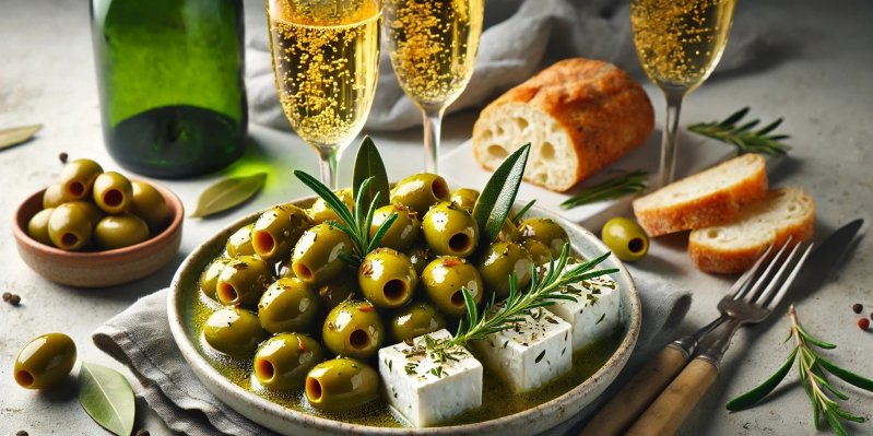 Olivy a feta v šampaňském: Recept, který se stal senzací na sociálních sítích