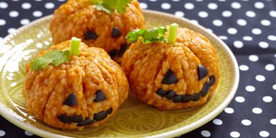 Rizoto v podobě halloweenských dýní