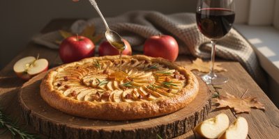 Jablečný koláč s husími škvarky a rozmarýnem: Sladko-slaný dezert, na který využijete zbytky husy z hostiny