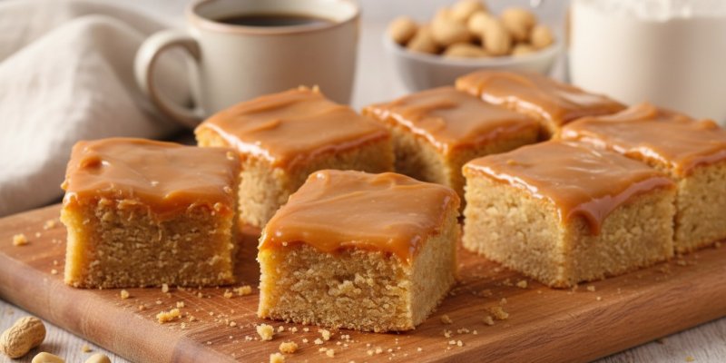 Recept na arašídové řezy s karamelovou polevou: Vláčné, rychlé a fantastické