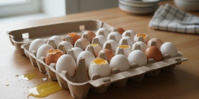 Otevřela jsem doma plato vajec a tři byla rozmačkaná. Naštvalo mě, že jsem to nemohla zkontrolovat