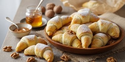 Křehké ořechové rohlíčky, které v prosinci provoní celý byt a zmizí rychleji než cukroví