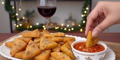 Křupavé trojúhelníčky z brambor a kukuřičné mouky, které chutnají jako domácí chipsy na večerní mlsání