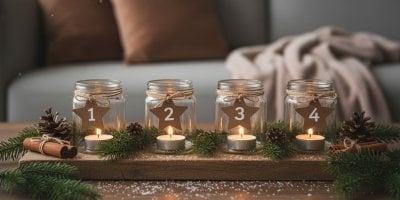 Návod na rychlý adventní svícen ze skleniček: Když zjistíte, že je první adventní neděle… a doma nic nemáte