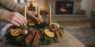 Vyrábíme adventní věnec: Trendy barvy 2025, domácí materiály a postup, který zvládne každý
