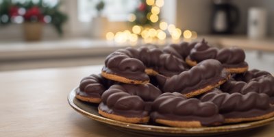 Pařížské rohlíčky s tmavou čokoládou a slanými arašídy