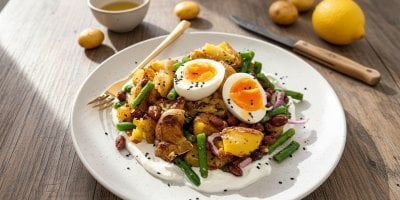 Mačkané brambory s jogurtem a fazolemi: Lehký salát, který zasytí a odlehčí žaludku