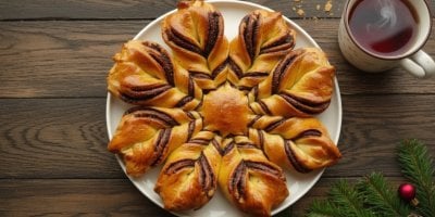 Vánoční čokoládová hvězda vypadá složitě, ale zvládnete ji doma