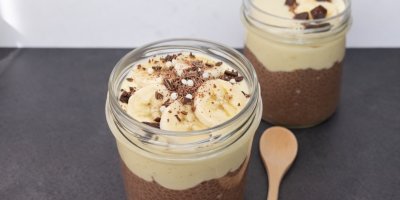 Banánek v čokoládě do skleničky aneb Chia pudink, který chutná naprosto božsky