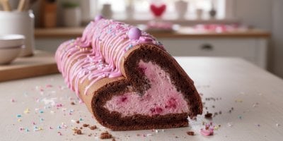 Tahle roláda láme srdce i dietní plány: Dezert z čokoládového piškotu a malinové pěny