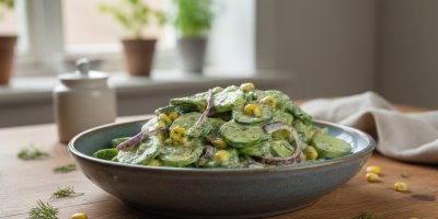 Nakrájejte okurky, promíchejte jogurt s pár ingrediencemi a během pár minut máte salát, který se hodí ke všemu