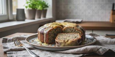 Waldviertelský makový koláč bez mouky: Vláčná rakouská klasika s citronovou polevou