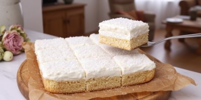 Luxusní tvarohová buchta s kokosem: Jednoduchý moučník, který chutná jako z cukrárny
