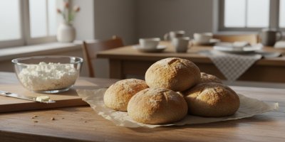 Cottage bulky ze špaldové mouky bez kynutí. Fit pečivo, které vás „nezaplácne“