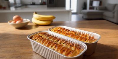 Nakrájejte banány, zalijte krémem z vajec a upečte. Vznikne snídaně, která voní po vanilce