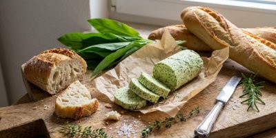 Promíchejte máslo s medvědím česnekem, zabalte do fólie a nechte ztuhnout. Vznikne ochucené máslo na pečivo i maso